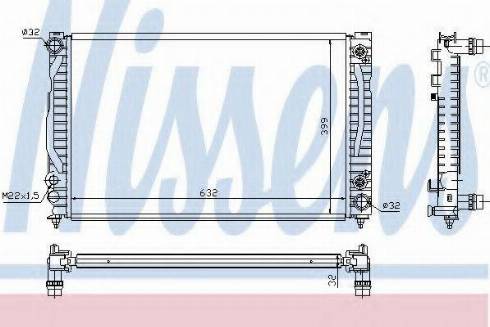 Nissens 60498A - Радиатор, охлаждение двигателя avtokuzovplus.com.ua