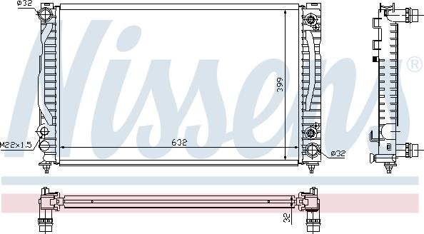 Nissens 60498 - Радиатор, охлаждение двигателя avtokuzovplus.com.ua