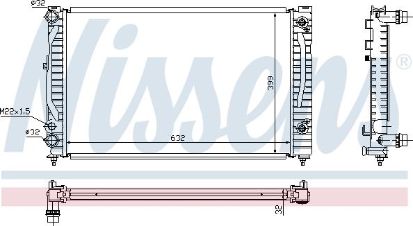 Nissens 699409 - Радіатор, охолодження двигуна autocars.com.ua