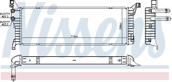 Nissens 606087 - Радиатор, охлаждение двигателя avtokuzovplus.com.ua