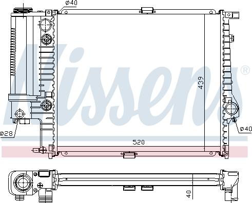 Nissens 60614A - Радиатор, охлаждение двигателя autodnr.net