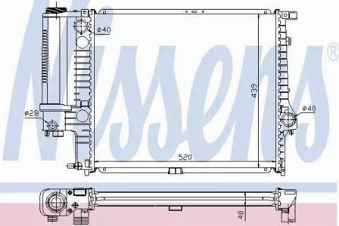 Nissens 60615A - Радіатор, охолодження двигуна autocars.com.ua