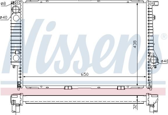 Nissens 60622A - Радіатор, охолодження двигуна autocars.com.ua