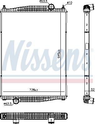 Nissens 606241 - Радіатор, охолодження двигуна autocars.com.ua