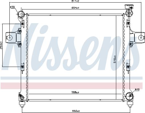 Nissens 606254 - Радиатор, охлаждение двигателя avtokuzovplus.com.ua