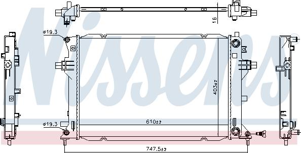 NISSENS 606263 - Радіатор, охолодження двигуна autocars.com.ua