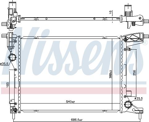 Nissens 606277 - Радіатор, охолодження двигуна autocars.com.ua