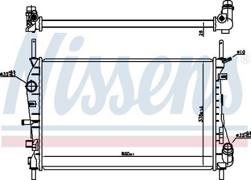 Nissens 606290 - Радиатор, охлаждение двигателя avtokuzovplus.com.ua