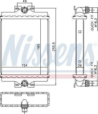NISSENS 606296 - Радіатор, охолодження двигуна autocars.com.ua