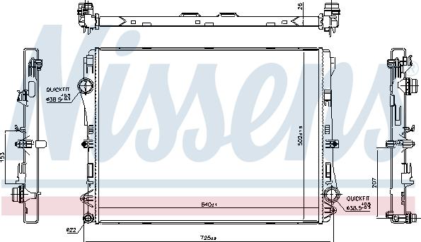 Nissens 606301 - Радіатор, охолодження двигуна autocars.com.ua