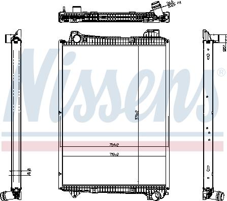 Nissens 606321 - Радіатор, охолодження двигуна autocars.com.ua