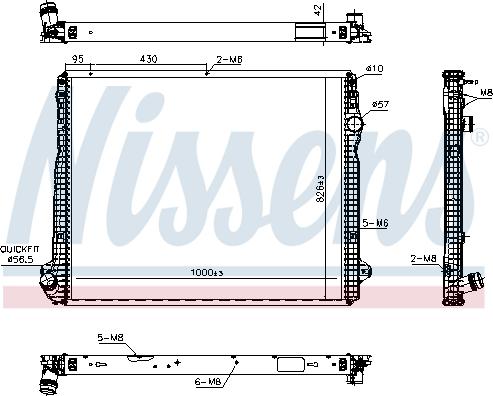 Nissens 606322 - Радиатор, охлаждение двигателя avtokuzovplus.com.ua