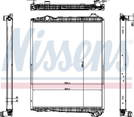 Nissens 606323 - Радіатор, охолодження двигуна autocars.com.ua