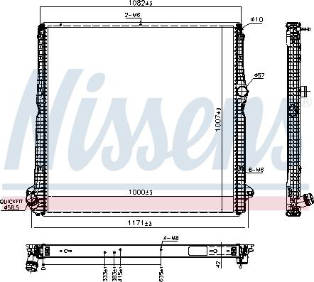 Nissens 606324 - Радиатор, охлаждение двигателя avtokuzovplus.com.ua