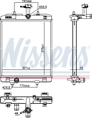 Nissens 606330 - Радиатор, охлаждение двигателя avtokuzovplus.com.ua