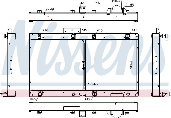 Nissens 606364 - Радіатор, охолодження двигуна autocars.com.ua