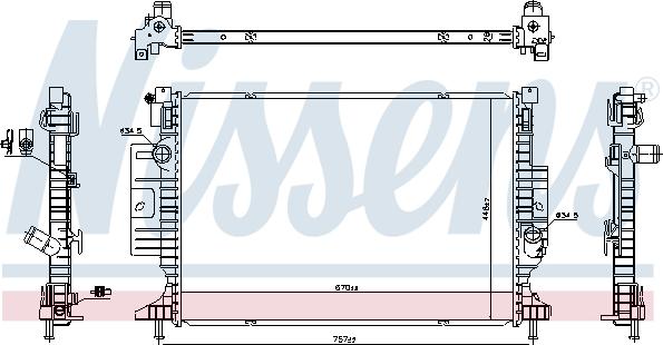 Nissens 606387 - Радиатор, охлаждение двигателя avtokuzovplus.com.ua