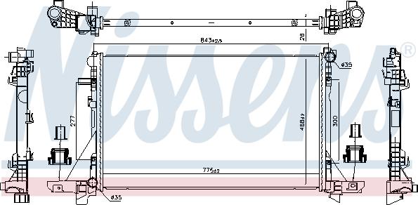 Nissens 606411 - Радіатор, охолодження двигуна autocars.com.ua