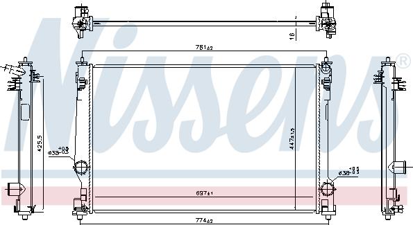 Nissens 606786 - Радіатор, охолодження двигуна autocars.com.ua