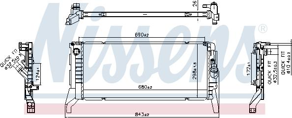 Nissens 606789 - Радіатор, охолодження двигуна autocars.com.ua