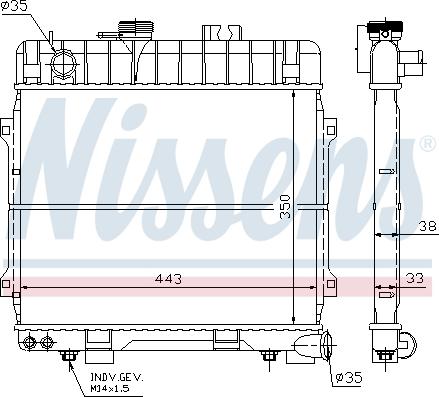 Nissens 60683 - Радіатор, охолодження двигуна autocars.com.ua