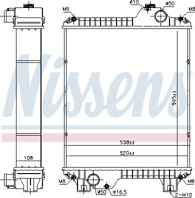 Nissens 606931 - Радіатор, охолодження двигуна autocars.com.ua