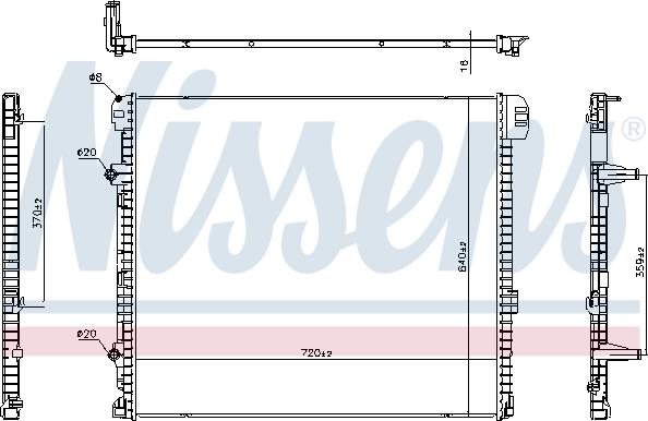 Nissens 606979 - Радіатор, охолодження двигуна autocars.com.ua