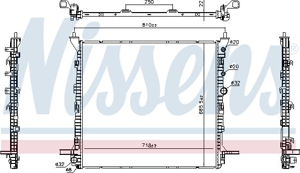 Nissens 606981 - Радиатор, охлаждение двигателя avtokuzovplus.com.ua