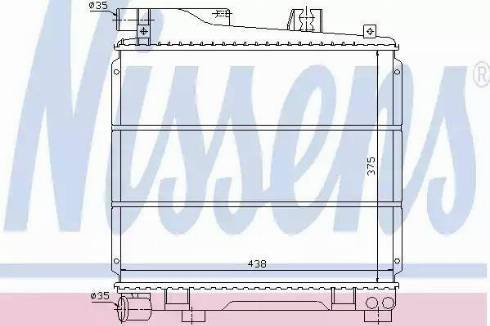 Nissens 60701 - Радіатор, охолодження двигуна autocars.com.ua