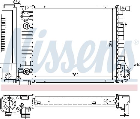 Nissens 60731A - Радіатор, охолодження двигуна autocars.com.ua