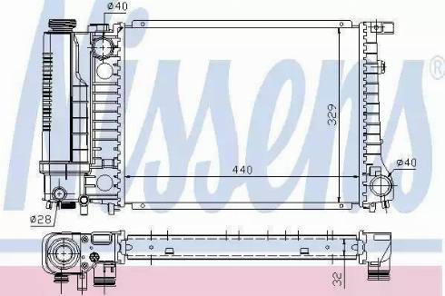 Nissens 60735 - Радіатор, охолодження двигуна autocars.com.ua