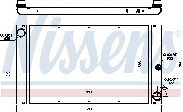 Nissens 60762 - Радиатор, охлаждение двигателя avtokuzovplus.com.ua