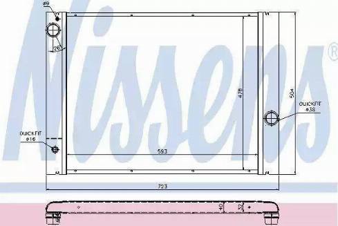 Nissens 60766 - Радіатор, охолодження двигуна autocars.com.ua