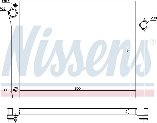 Nissens 60768 - Радіатор, охолодження двигуна autocars.com.ua