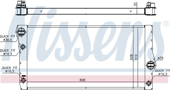 Nissens 60775 - Радіатор, охолодження двигуна autocars.com.ua