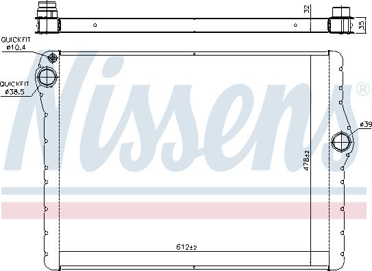 Nissens 60777 - Радіатор, охолодження двигуна autocars.com.ua