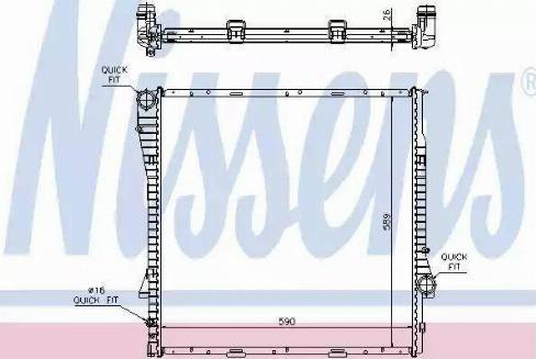 Nissens 60788 - Радіатор, охолодження двигуна autocars.com.ua