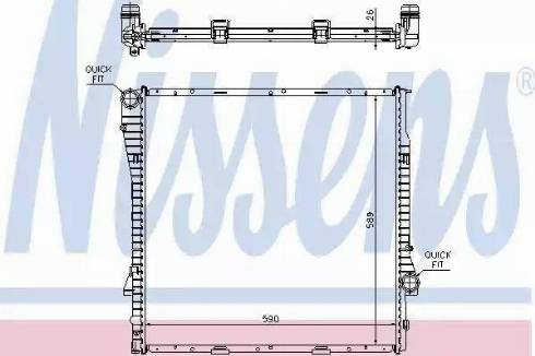 Nissens 60789 - Радіатор, охолодження двигуна autocars.com.ua