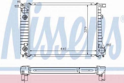 Nissens 60798A - Радіатор, охолодження двигуна autocars.com.ua