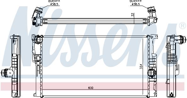 Nissens 60816 - Радиатор, охлаждение двигателя avtokuzovplus.com.ua