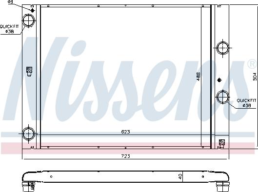 Nissens 60847 - Радіатор, охолодження двигуна autocars.com.ua