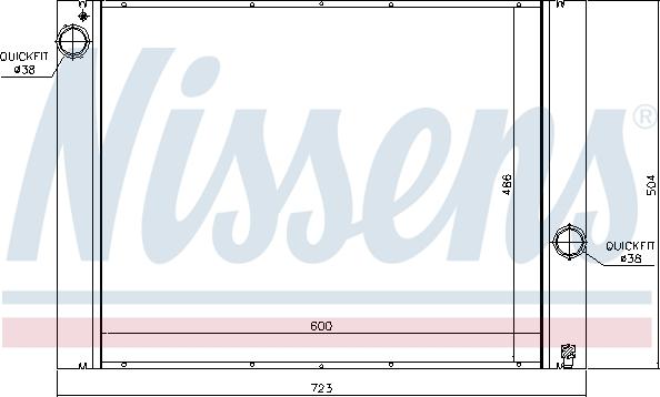 Nissens 60848 - Радіатор, охолодження двигуна autocars.com.ua