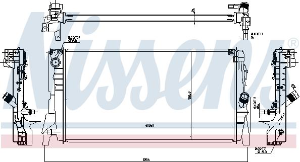 Nissens 60863 - Радіатор, охолодження двигуна autocars.com.ua