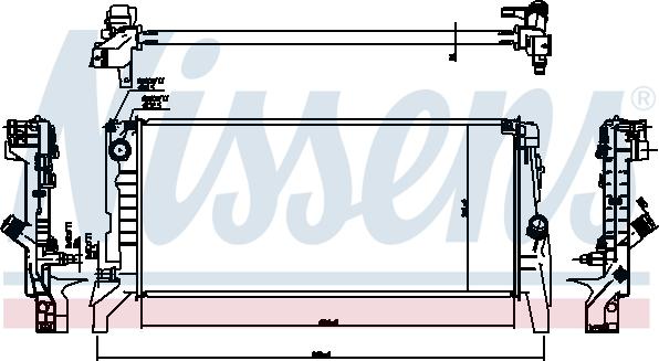 Nissens 60865 - Радіатор, охолодження двигуна autocars.com.ua