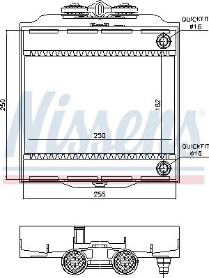 Nissens 60874 - Радіатор охолодження autocars.com.ua