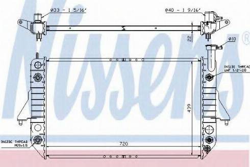 Nissens 60908A - Радіатор, охолодження двигуна autocars.com.ua