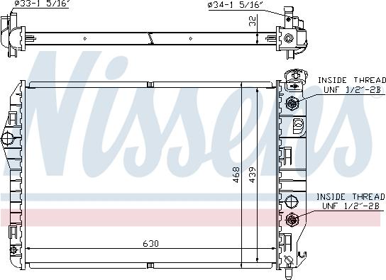 Nissens 60922 - Радіатор, охолодження двигуна autocars.com.ua