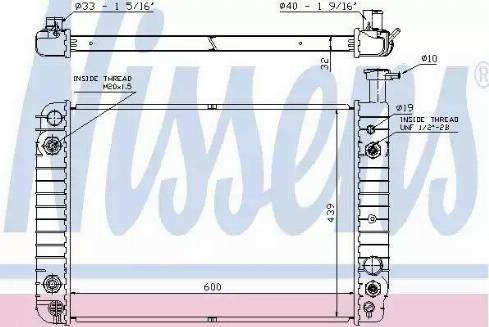 Nissens 60957 - Радіатор, охолодження двигуна autocars.com.ua