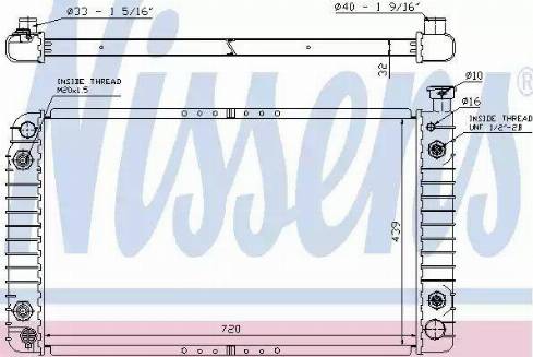 Nissens 60958 - Радіатор, охолодження двигуна autocars.com.ua