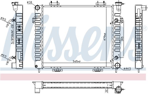 Nissens 609901 - Радіатор, охолодження двигуна autocars.com.ua